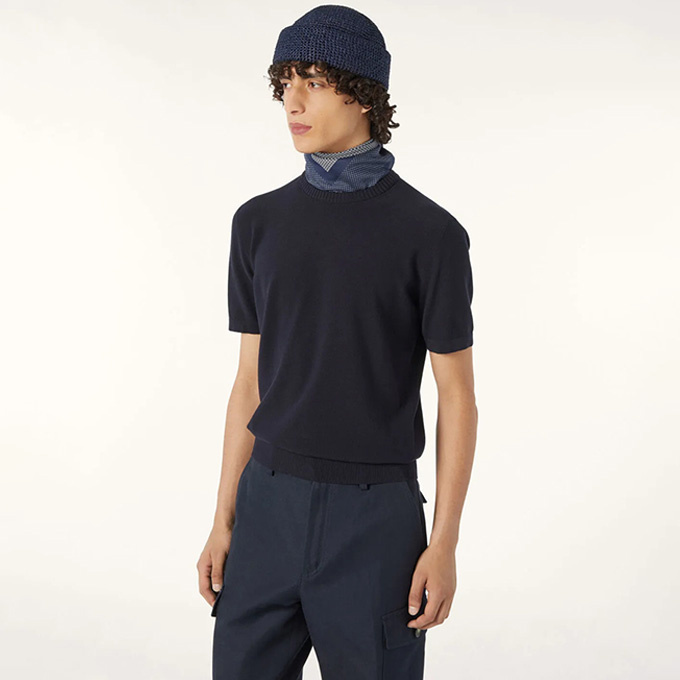 loro piana walkery crew-neck knit t-shirt